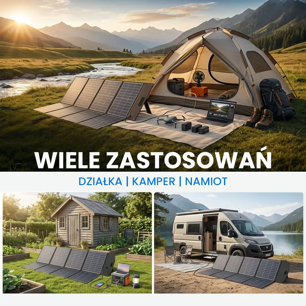 Panel Fotowoltaiczny Słoneczny Składany Przenośny ETFE ORLLO 500W PRO