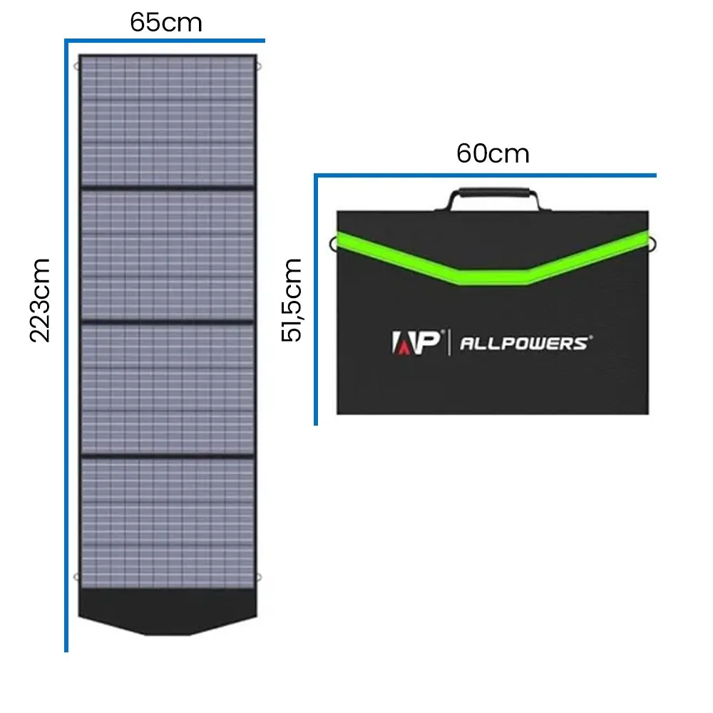 Panel Fotowoltaiczny Słoneczny Składany Polikrystaliczny ALLPOWERS 200W