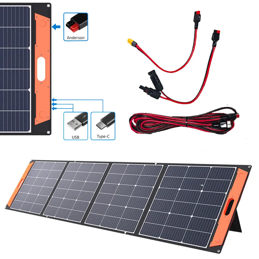 Panel Fotowoltaiczny Słoneczny Składany Przenośny ETFE ORLLO 200W OUTLET DOBRY