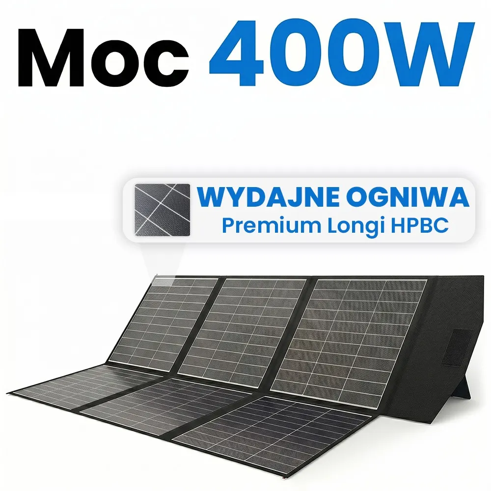 Panel Fotowoltaiczny Słoneczny Składany Przenośny ETFE ORLLO 400W PRO