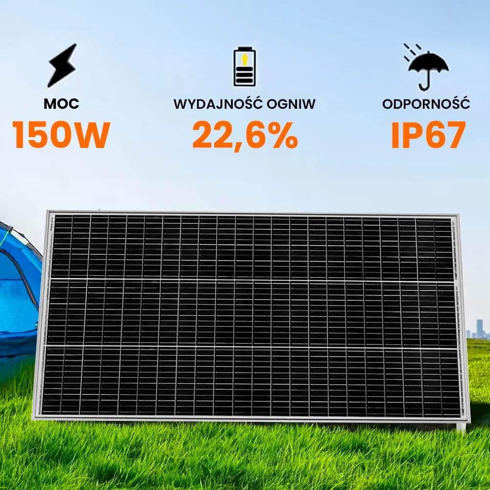 Panel Fotowoltaiczny Słoneczny Monokrystaliczny 1120x670mm Epever 150W