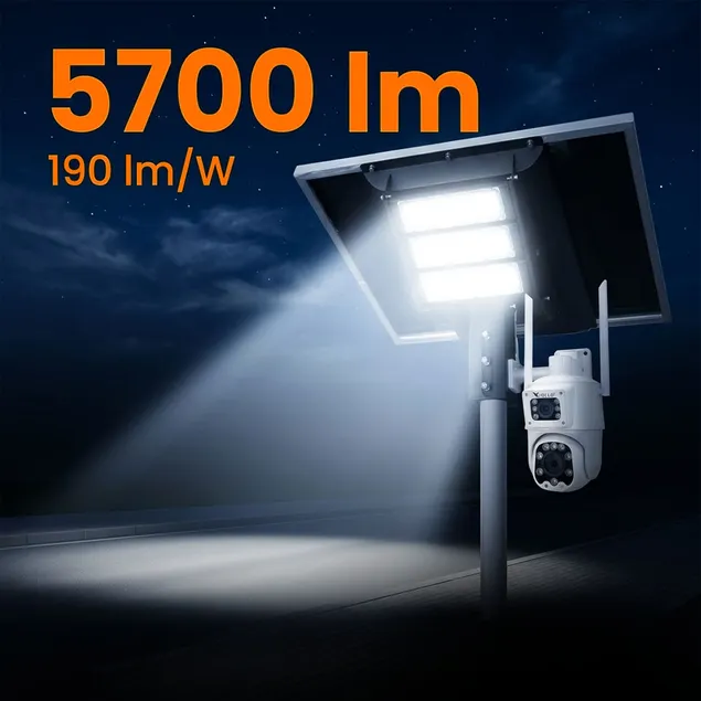 Panel Fotowoltaiczny Solarny do Kamer Monitoringu z Lampą LED ORLLO