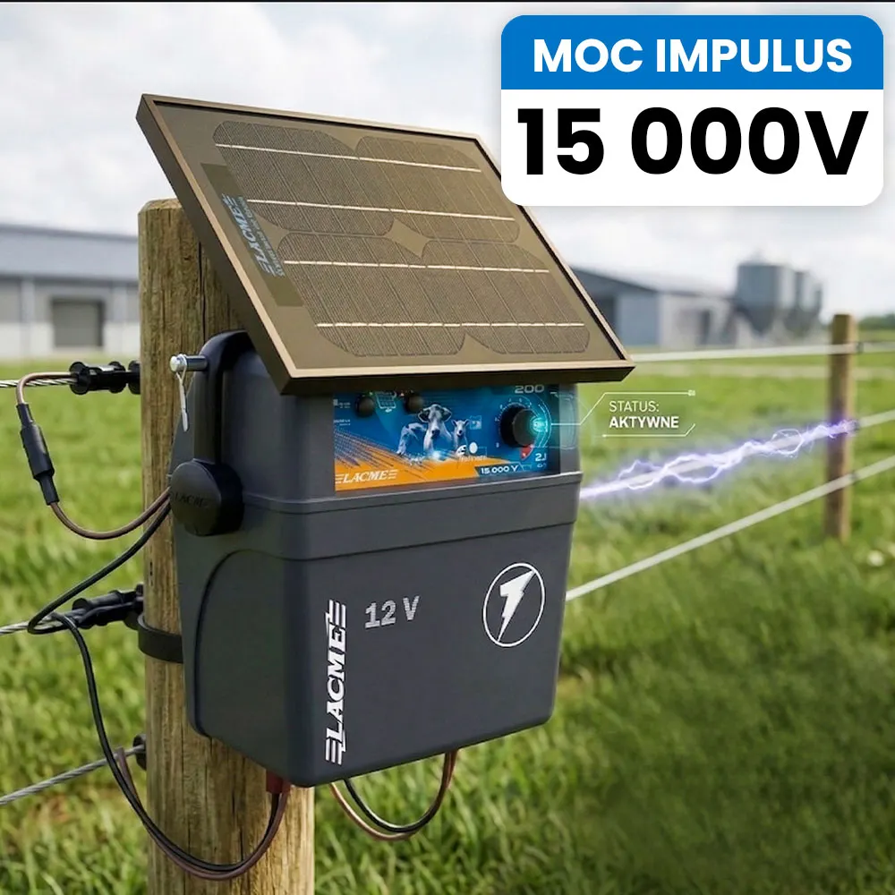 Pastuch Elektryczny Elektryzator SECUR STAR z Panelem Solarnym 14W
