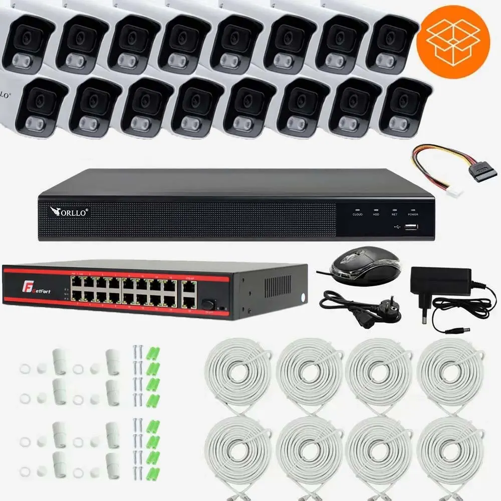 Zestaw do Monitoringu 16 Kamer 5Mpx ORLLO POESET 4