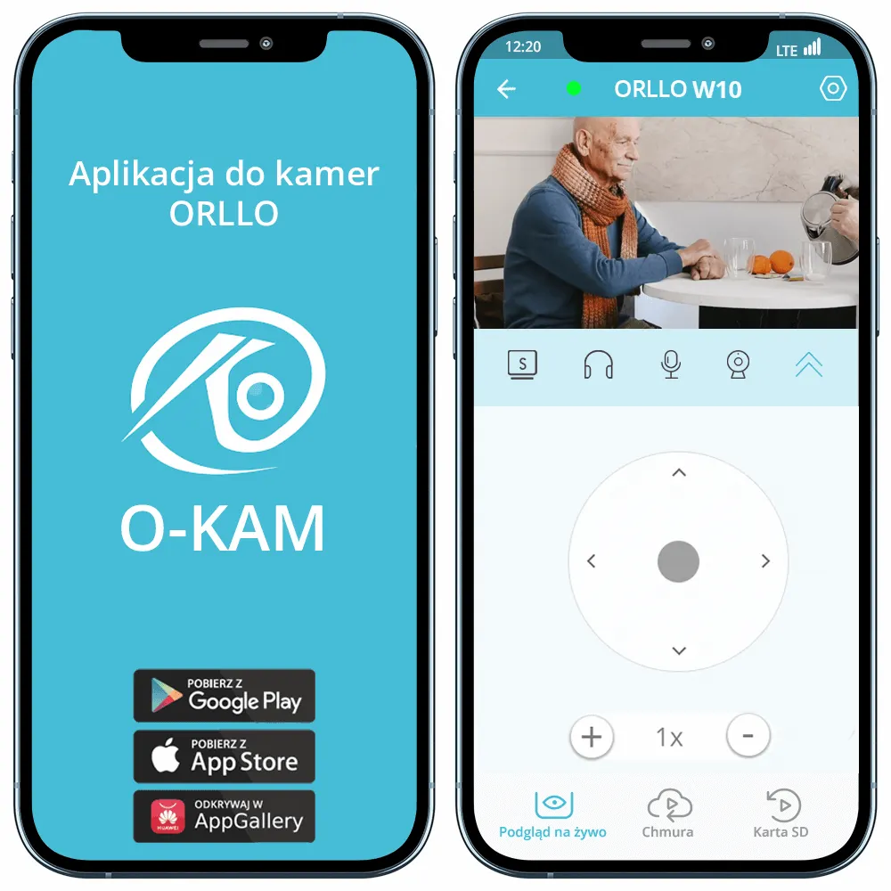 Mini Kamera IP GSM Wewnętrzna Obrotowa 4K ORLLO W10 OUTLET IDEALNY