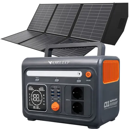 Zasilanie awaryjne w domu z przenośną stacją ORLLO 1200W 1500W Zasilaj lodówkę router i oświetlenie podczas przerw w dostawie prądu Ładowanie z panelu solarnego ORLLO ENERGY