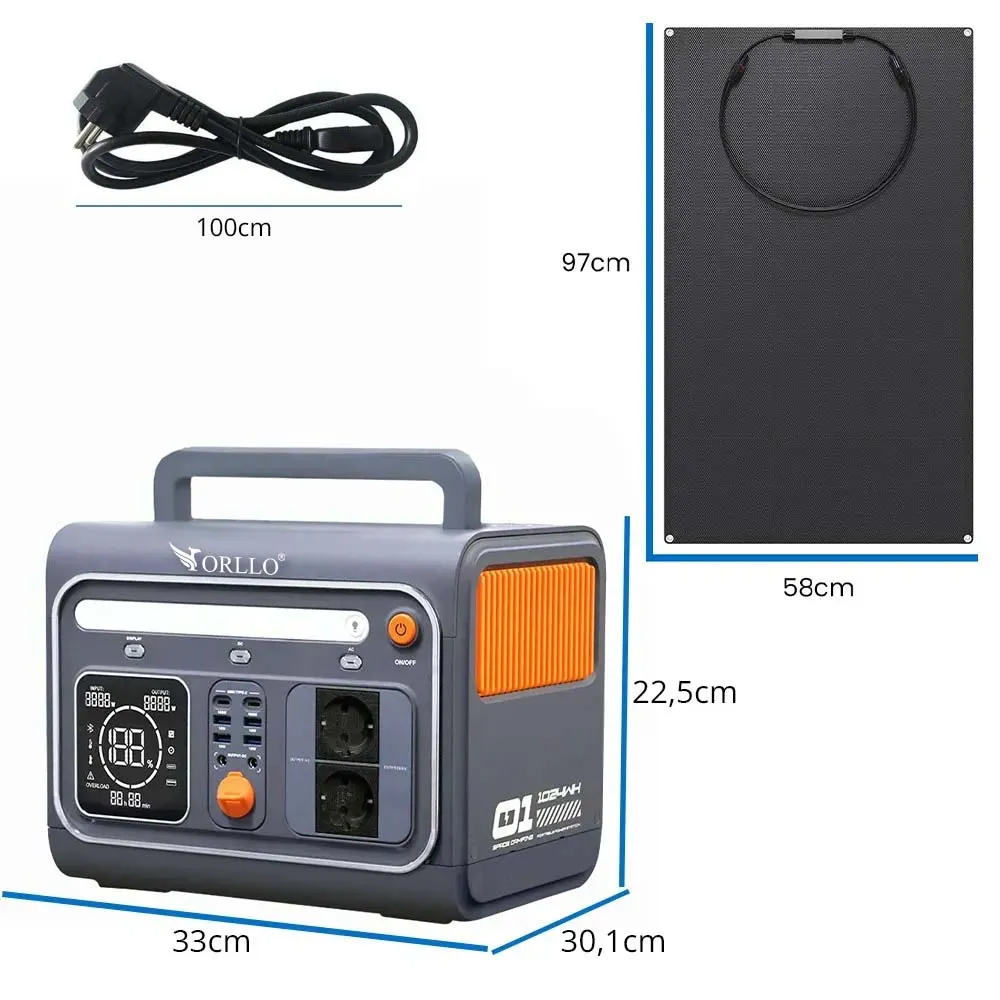 Fotowoltaika Balkonowa Zestaw Fotowoltaiczny na Balkon Stacja Zasilania Panel Elastyczny