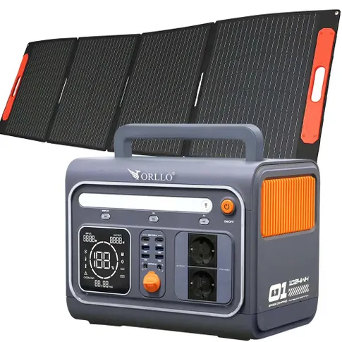 przenośna stacja zasilania LIFEPO4 1200W/1500W z panelem fotowoltaicznym składanym 200W do biwaków i podróży