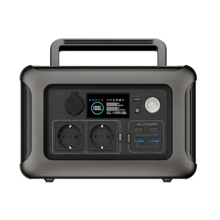 ALLPOWERS R600 przenośna stacja zasilania magazyn energii LiFePO4 299Wh 600W 1200W szybkie ładowanie UPS akumulator solarne panele kemping awaryjne źródło prądu outdoor dom biuro