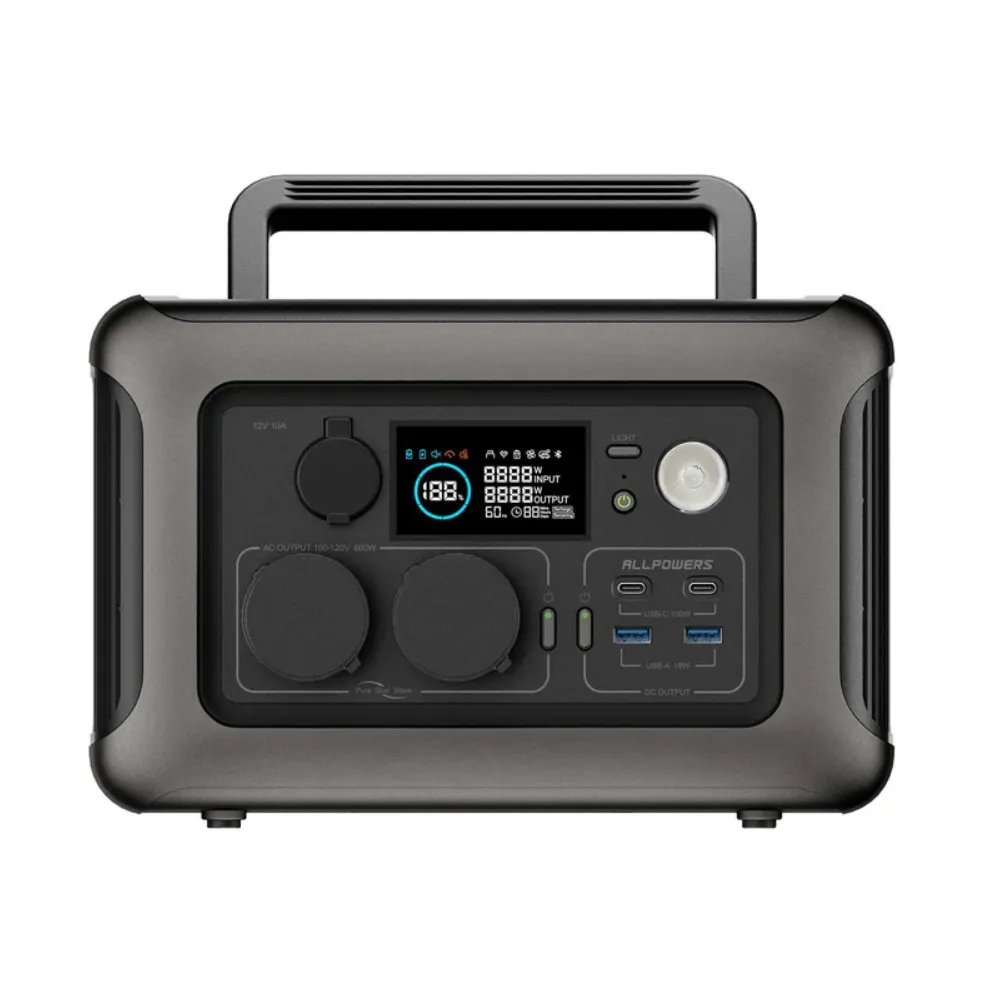 ALLPOWERS R600 przenośna stacja zasilania magazyn energii LiFePO4 299Wh 600W 1200W szybkie ładowanie UPS akumulator solarne panele kemping awaryjne źródło prądu outdoor dom biuro