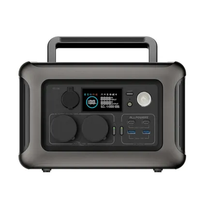 ALLPOWERS R600 przenośna stacja zasilania magazyn energii LiFePO4 299Wh 600W 1200W szybkie ładowanie UPS akumulator solarne panele kemping awaryjne źródło prądu outdoor dom biuro