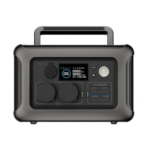 ALLPOWERS R600 przenośna stacja zasilania magazyn energii LiFePO4 299Wh 600W 1200W szybkie ładowanie UPS akumulator solarne panele kemping awaryjne źródło prądu outdoor dom biuro