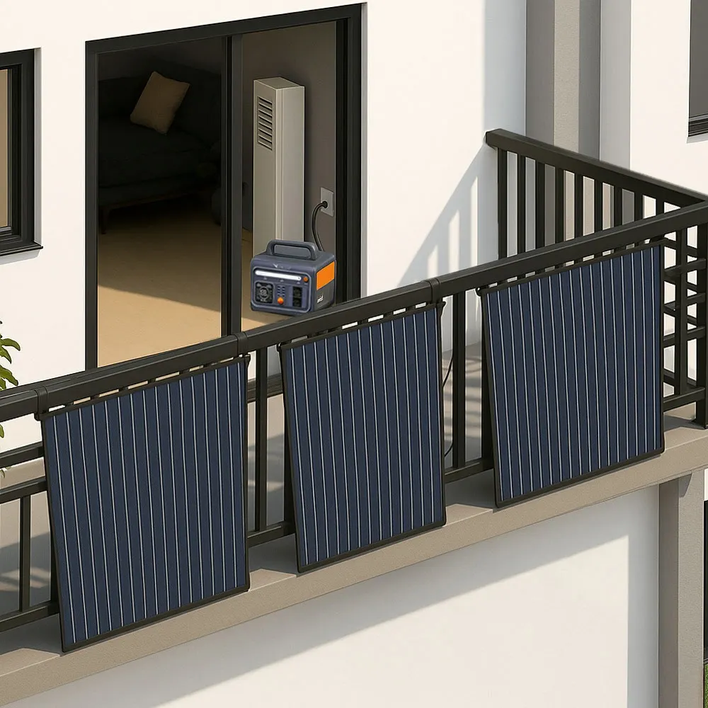 Fotowoltaika Balkonowa Zestaw Fotowoltaiczny na Balkon Stacja Zasilania Panel Elastyczny 200W