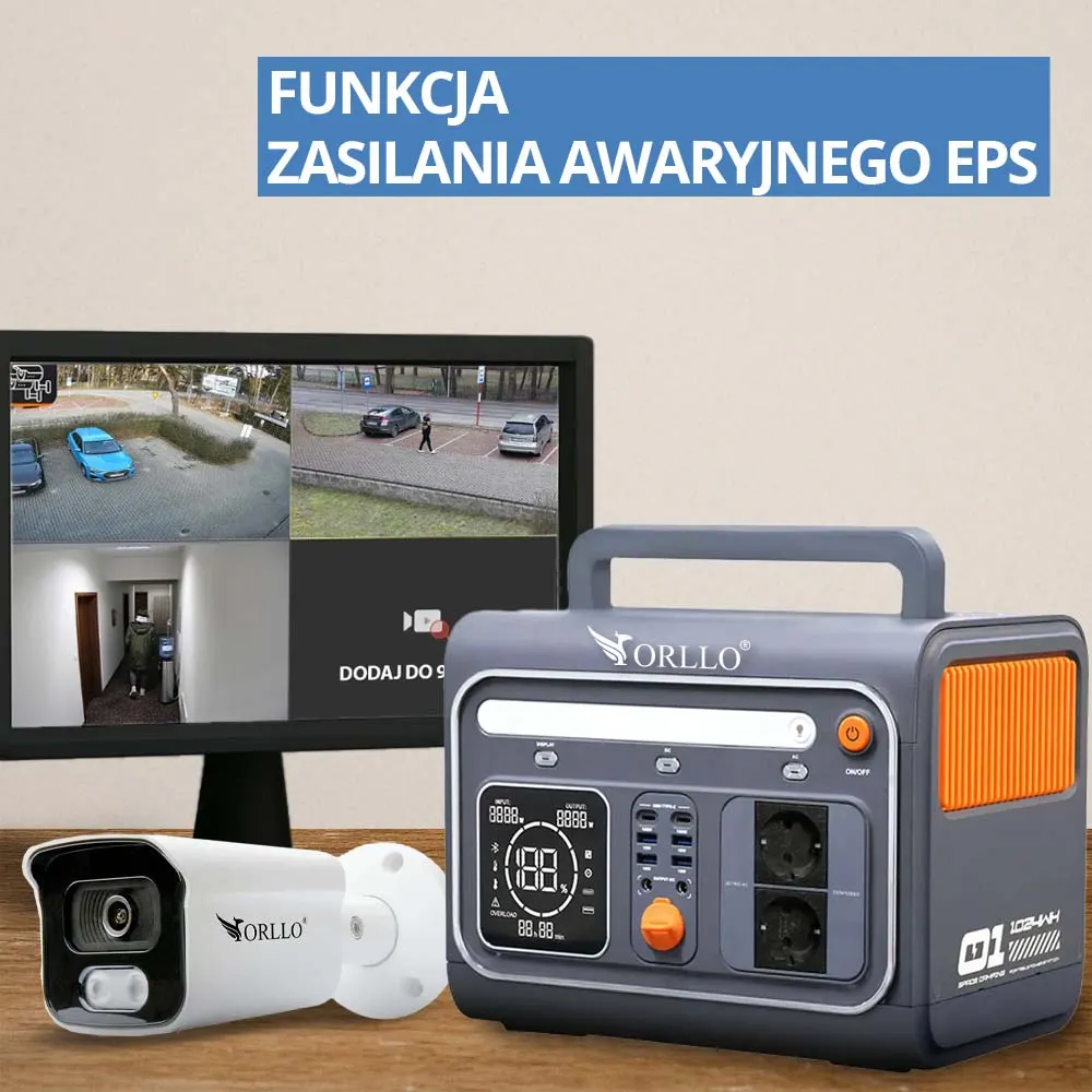 Przenośna Stacja Zasilania Magazyn Energii LIFEPO4 Zasilanie Awaryjne ORLLO 1200W/1500W ECO EVE OUTLET IDEALNY