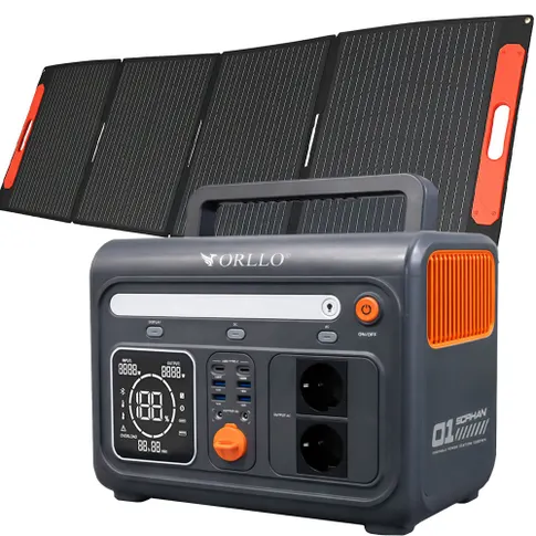 przenośna stacja zasilania LIFEPO4 1200W/1500W z panelem fotowoltaicznym składanym 200W do biwaków i podróży