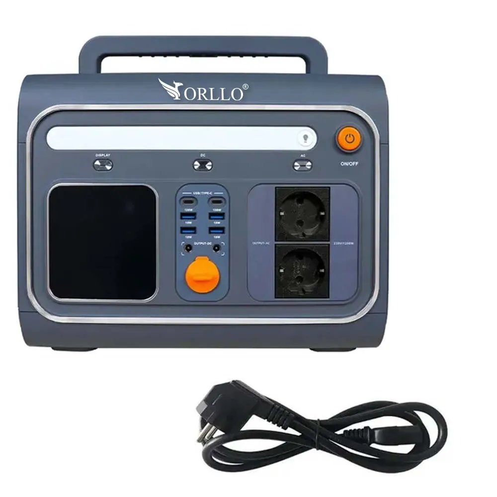 Przenośna Stacja Zasilania Magazyn Energii LIFEPO4 Zasilanie Awaryjne ORLLO 1200W/1500W ECO EVE OUTLET IDEALNY
