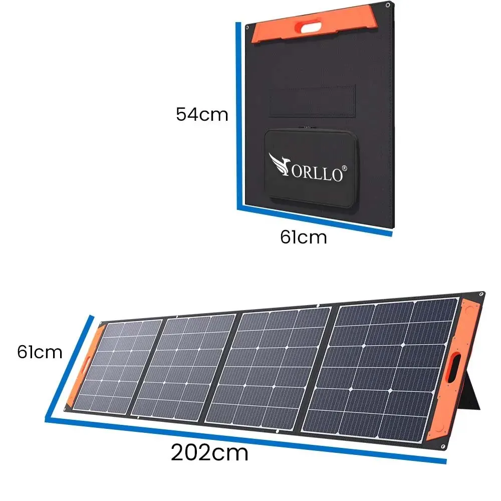 Panel Fotowoltaiczny Słoneczny Składany Przenośny ETFE ORLLO 200W OUTLET DOBRY
