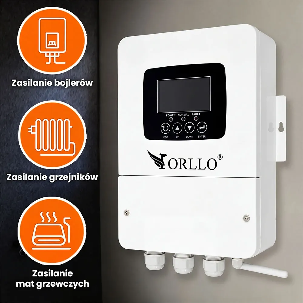 Przetwornica Solarna do Grzania Wody i Bojlera Inwerter ORLLO BOOST 5KW BYPASS MPPT WiFi