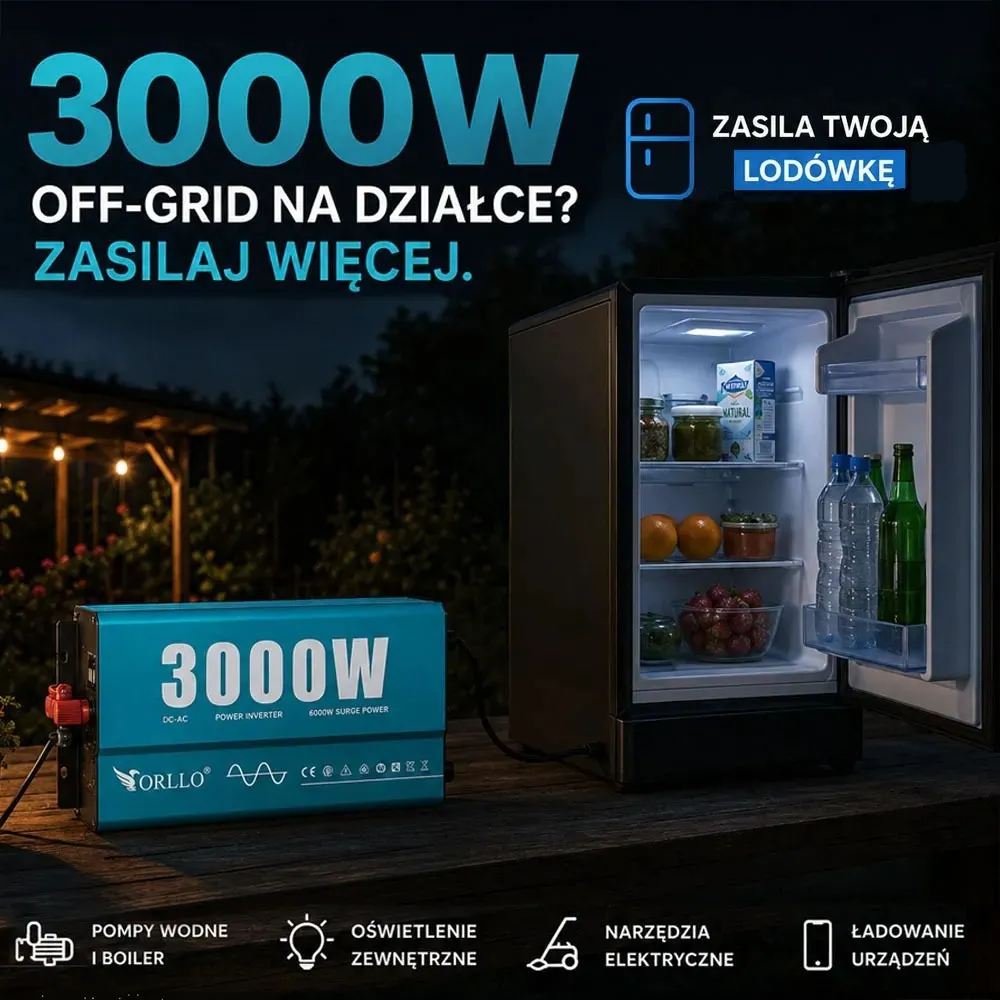 Zestaw Fotowoltaiczny do Grzania Wody 3000W 24V 2 Panele Fotowoltaiczne 2 Akumulatory 230Ah