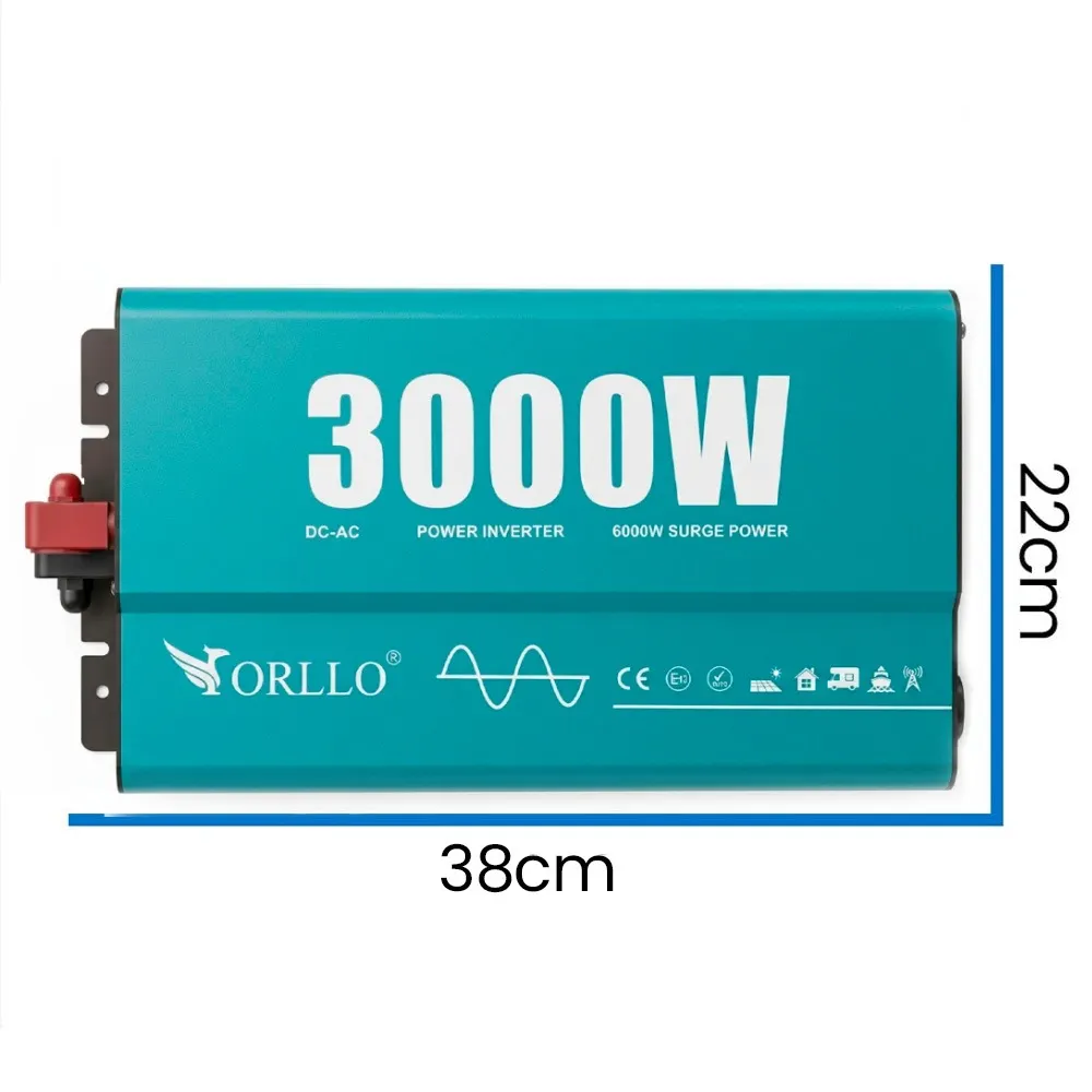 Przetwornica Napięcia ORLLO 24V 230V 3000W 6000W DC/AC Czysty Sinus