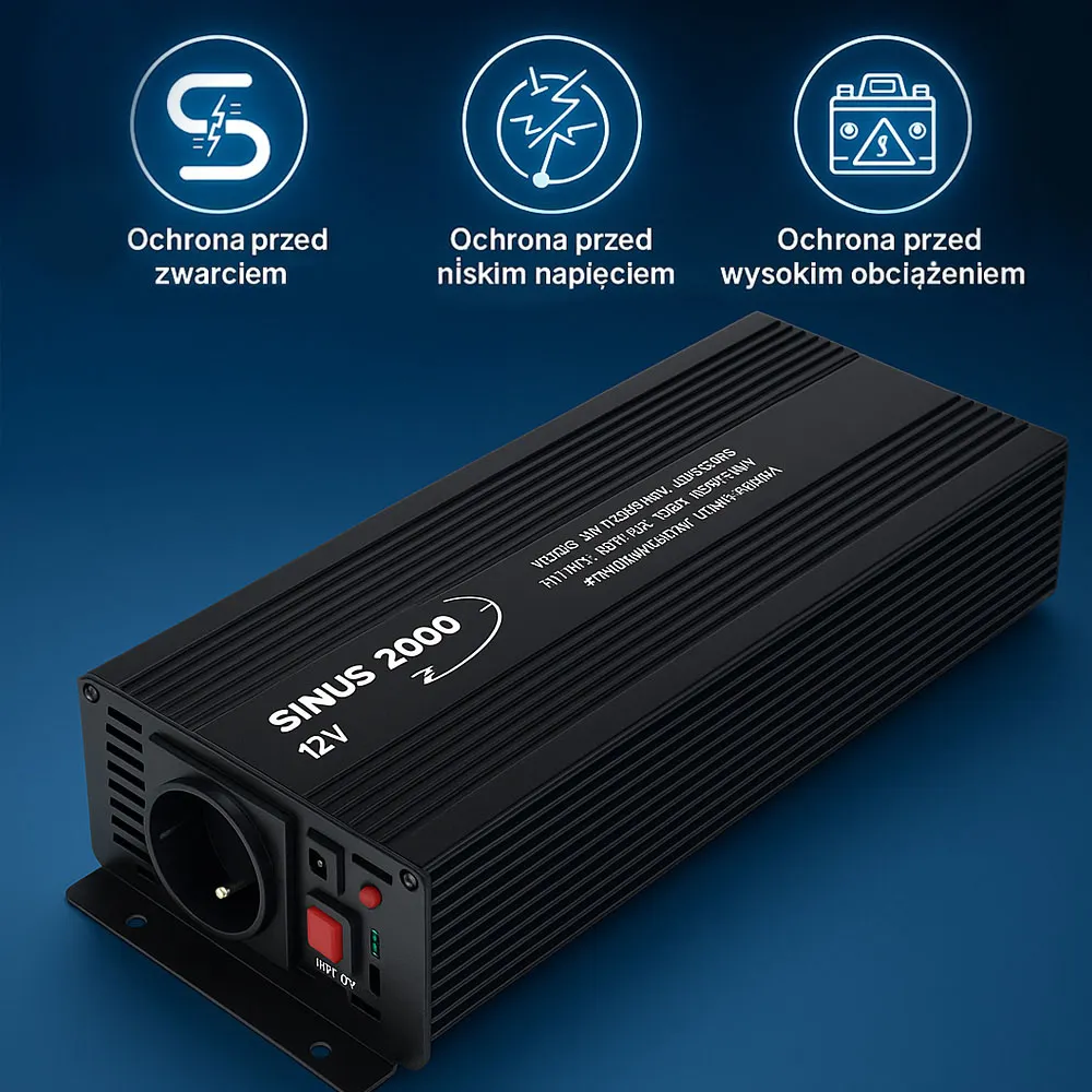 Zestaw Magazyn Energii Akumulator LiFePO4 12V 100Ah ORLLO Przetwornica Napięć Sinus 12/230V 1000W