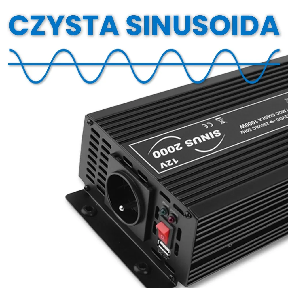 Zestaw Magazyn Energii Akumulator LiFePO4 12V 100Ah ORLLO Przetwornica Napięć Sinus 12/230V 1000W