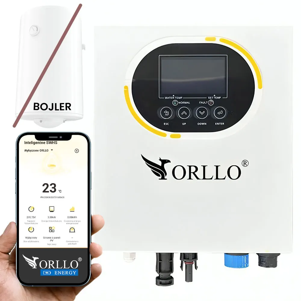 przetwornica solarna do grzania wody ORLLO BOOST 4kw inwerter z funkcją bypass mppt off grid fotowoltaika do bojlera grzałki system grzewczy zasilanie z paneli pv bez akumulatora