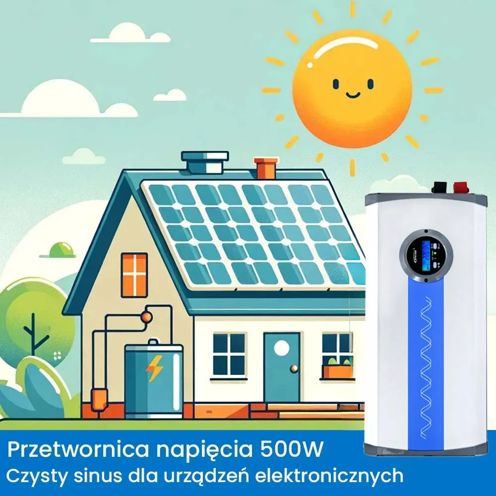 Off Grid Zestaw Fotowoltaiczny 0.5kW na Działkę do Samodzielnego Montażu