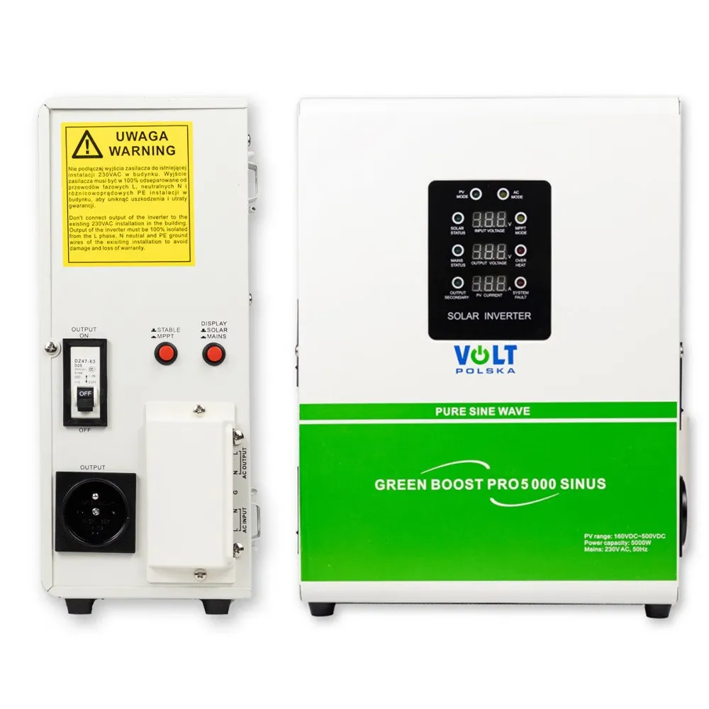 Przetwornica Solarna do Grzania Wody Volt Green Boost PRO 5000 SINUS BYPASS MPPT