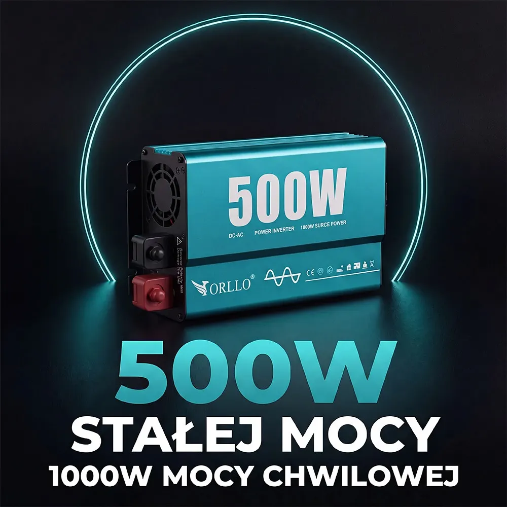 Zestaw Fotowoltaiczny Magazyn Energii Przetwornica 500W Panel Solarny Akumulator 100Ah