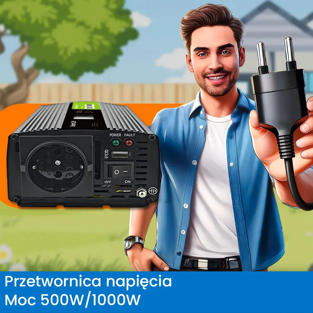 Off Grid Zestaw Fotowoltaiczny Magazyn Energii Przetwornica GreenCell Panel Fotowoltaiczny