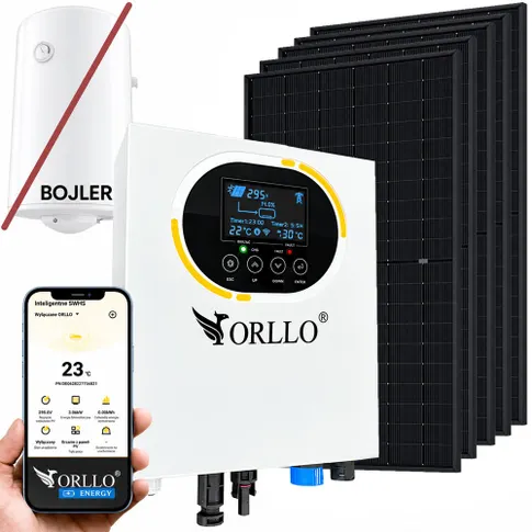 fotowoltaika zestaw solarny ORLLO BOOST 5 paneli 2KW do grzania wody i bojlera