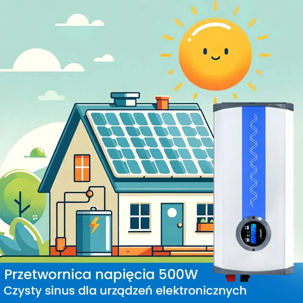Off Grid Zestaw Fotowoltaiczny na Działkę 100Ah 500W do Samodzielnego Montażu