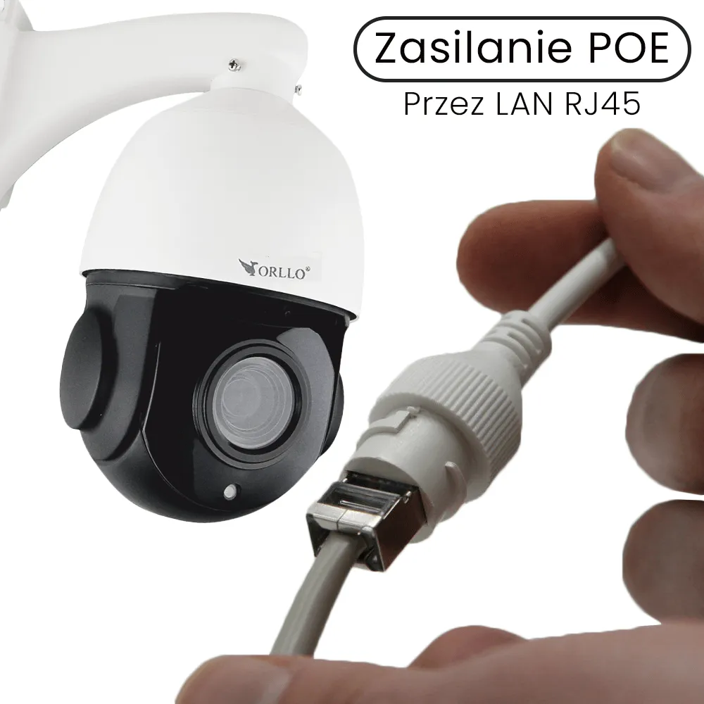 Kamera Sufitowa POE IP ZOOM x22 Uchwyt do Kamer Krótki ORLLO R2 PRO+ 