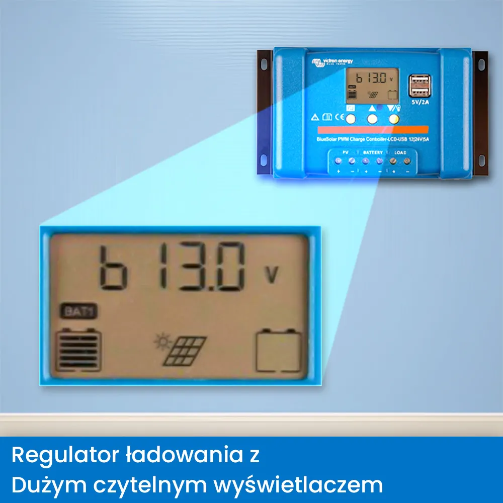 Zestaw Fotowoltaiczny na Działkę ROD Regulator PWM Victron Energy Akumulator AGM