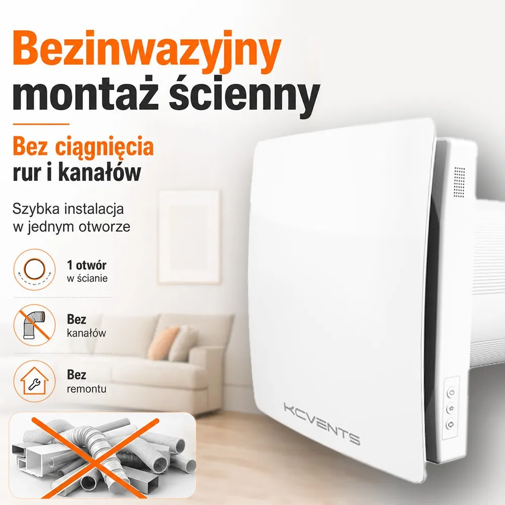 Rekuperator ścienny Chic Hvac VT501-WiFi 160mm ORLLO