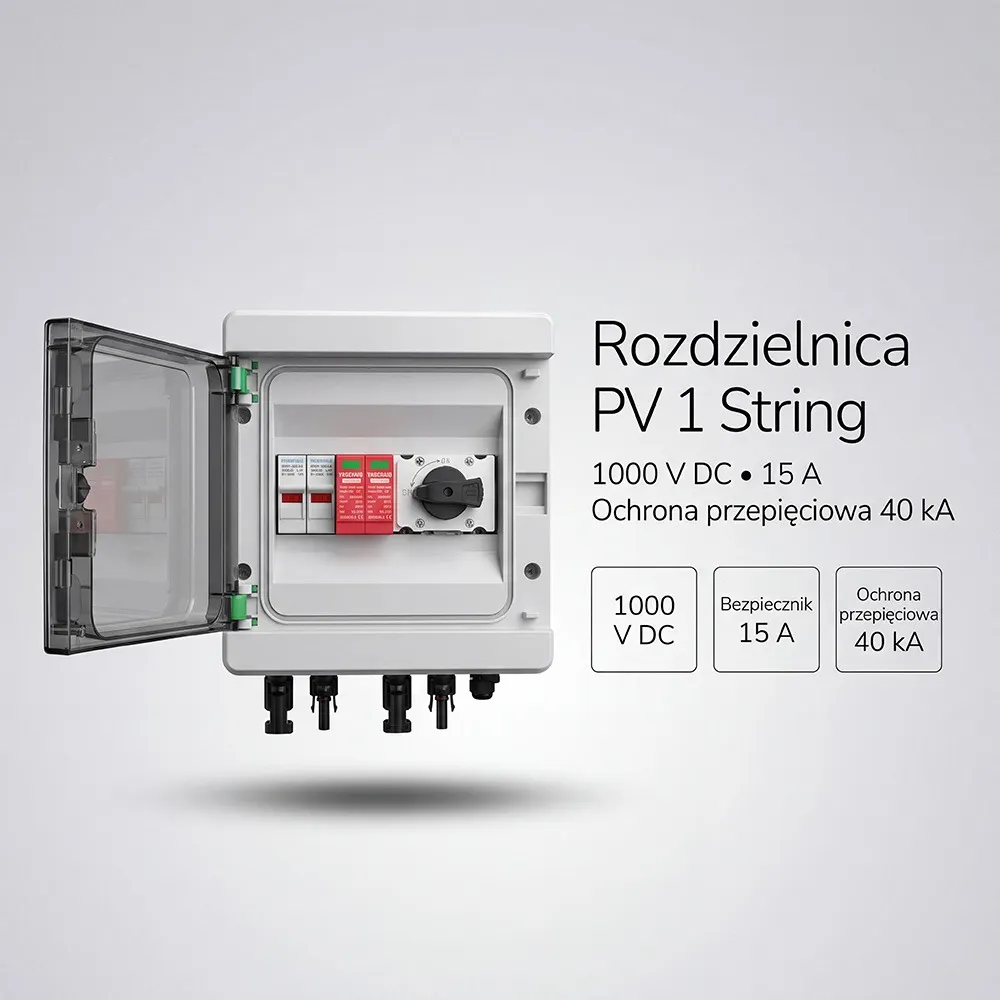 Rozdzielnica Fotowoltaiczna PV 1 String 1000 V DC 15 A IP65