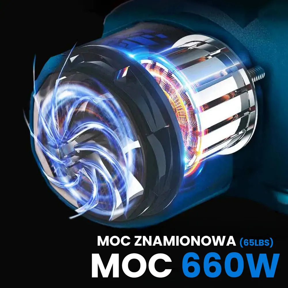 Silnik Elektryczny do Łodzi Zaburtowy 12V 65LBS ORLLO P65 Akumulator AGM 100Ah