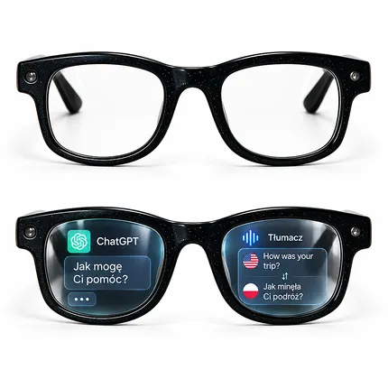 Inteligentne okulary AI Glasses AIMB-G2 z asystentem ChatGPT i kamerą 8 MP