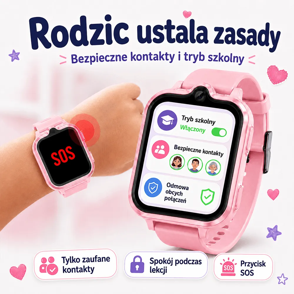 Zegarek smartwatch dla dzieci z GPS 4G ORLLO SMARTIE