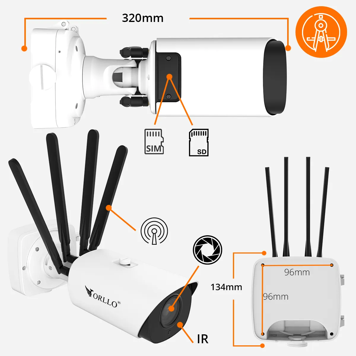 Kamera 5G GSM 4G Lte na Kartę SIM Zewnętrzna ORLLO S1 5G