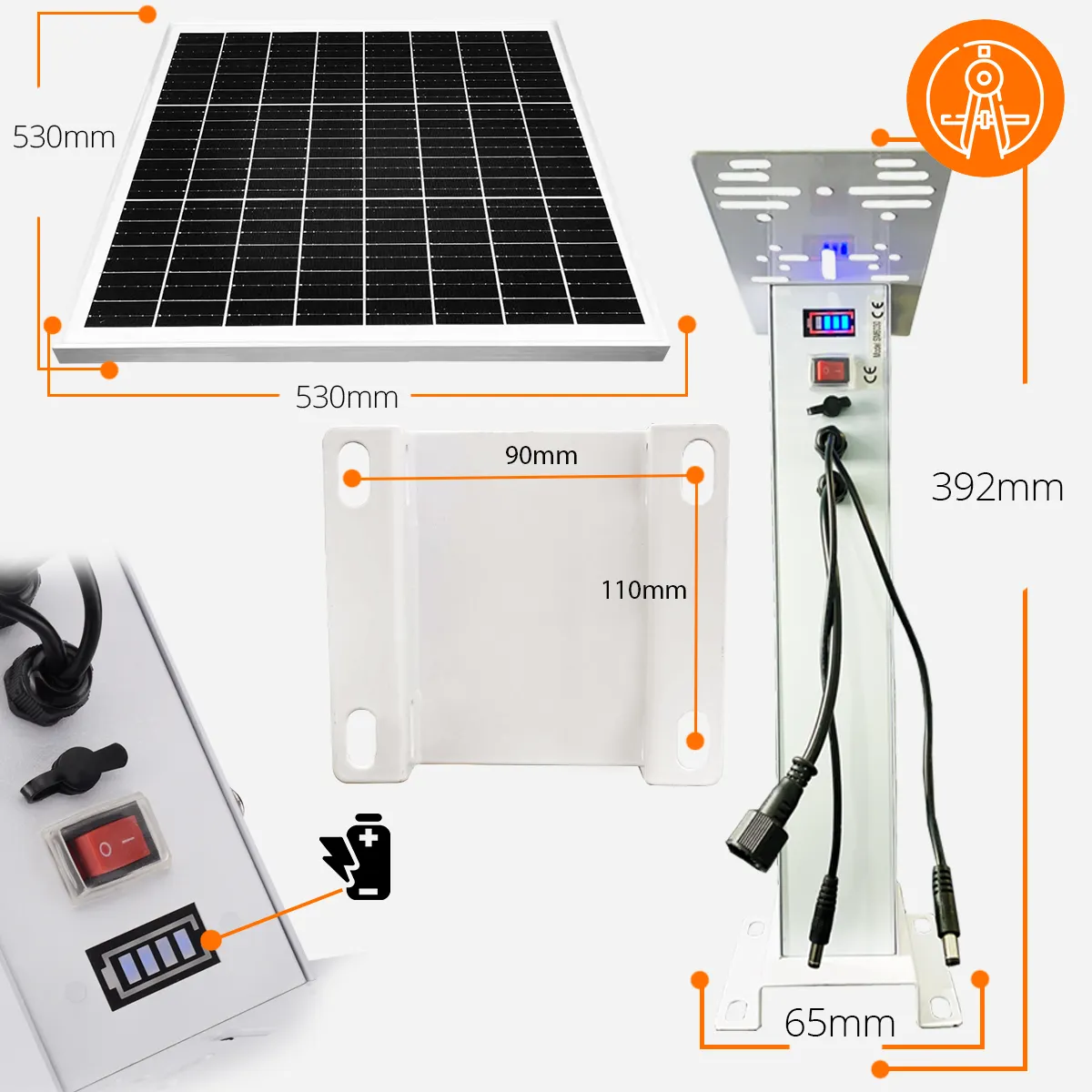 Panel fotowoltaiczny solarny do Kamer Monitoringu ORLLO SM6030 OUTLET IDEALNY