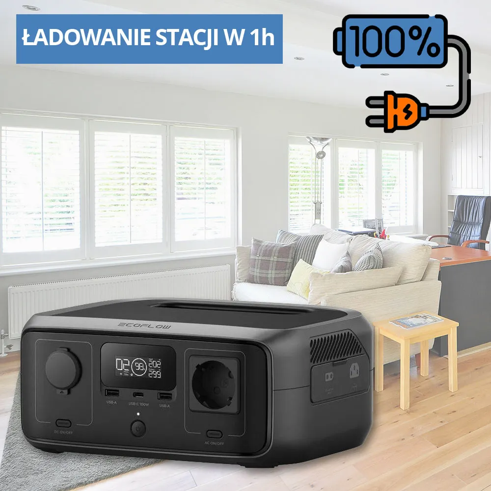 ECOFLOW Przenośna Stacja Zasilania Magazyn Energii Zasilanie Awaryjne RIVER 3