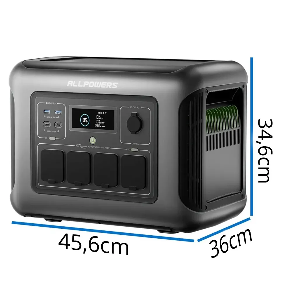 Przenośna Stacja Zasilania Magazyn Energii BMS LIFEPO4 ALLPOWERS R2500