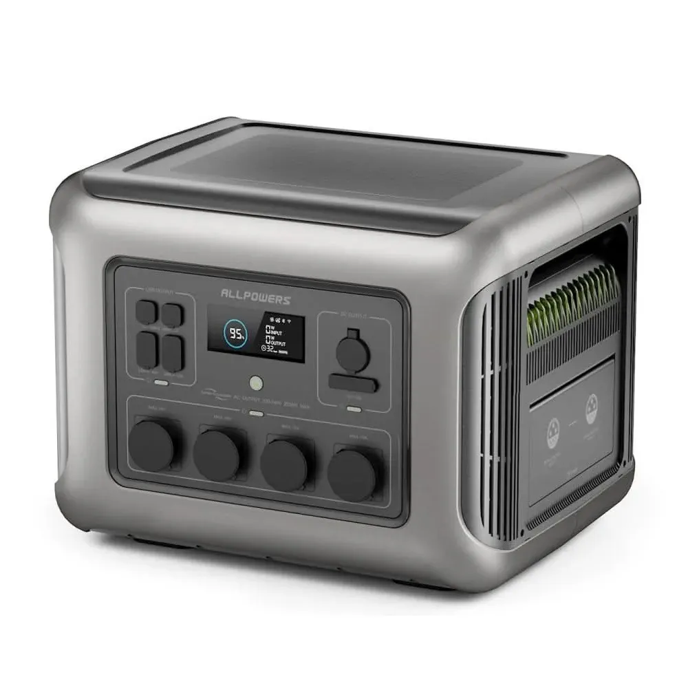 Przenośna stacja zasilania ALLPOWERS R2500 idealna do awaryjnego zasilania domu biura i urządzeń w terenie dzięki pojemności 2016Wh i mocy 2500W z akumulatorem LiFePO4.
