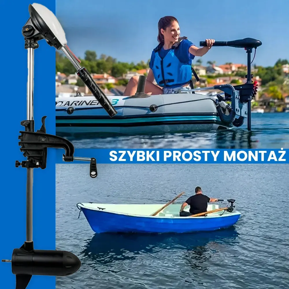 Silnik Elektryczny do Łodzi Zaburtowy 12V 800W VOLT WICHER 70