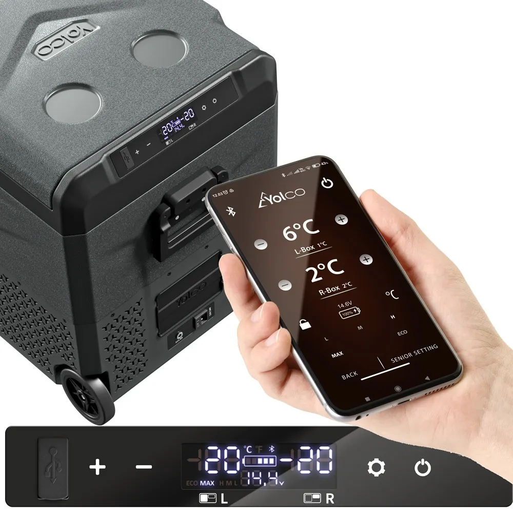 Lodówka Przenośna Kompresorowa Yolco TCX50 Carbon Bluetooth 50L