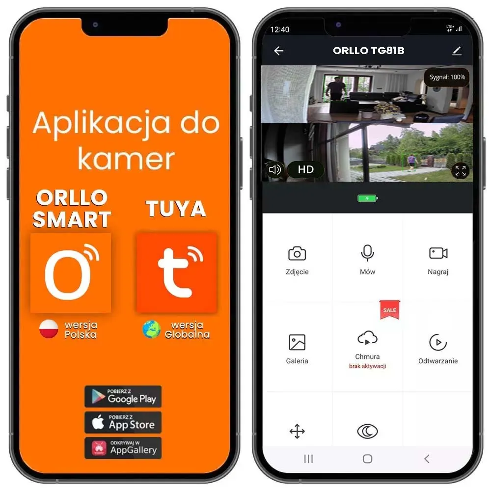 Kamera Wewnętrzna Obrotowa WiFi 2 Obiektywy 2,5K ORLLO TG81B DUAL