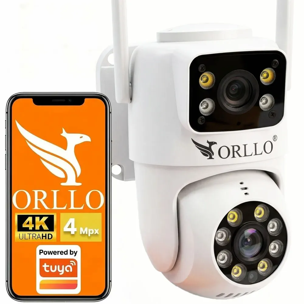 Kamera ORLLO TZ19 4K kamera bezpieczeństwa z aplikacją mobilną &ndash; Monitoring z trybem nocnym i WiFi, z funkcją tuya. Wyraźny obraz w jakości 4K na telefonie z systemem iOS. i Android Kamera ORLLO TZ19 orllo.pl 