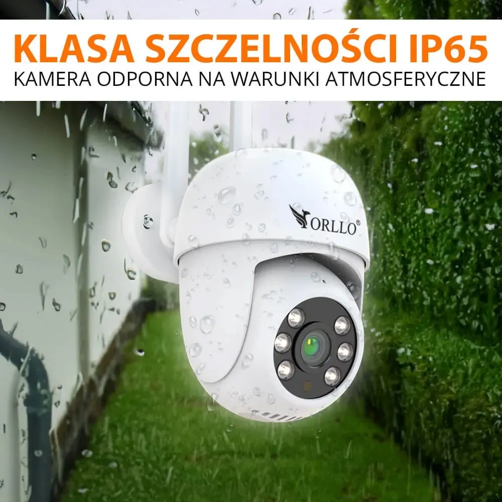 Zestaw 4 Kamer WiFi IP Zewnętrznych Obrotowych 4Mpx ORLLO TZ2 PRO